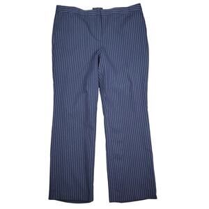 Talbots Blue Striped Trouser Pants NWT Size 16 Workwear Classic Preppy Workwear